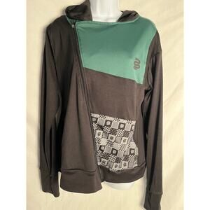 Slytherin Hogwarts Women’s Lightweight Zip Hoodie Green Gray Size M